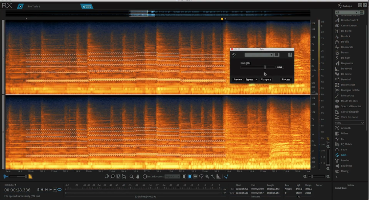 How to correct clipping in izotope rx 6 audio editor